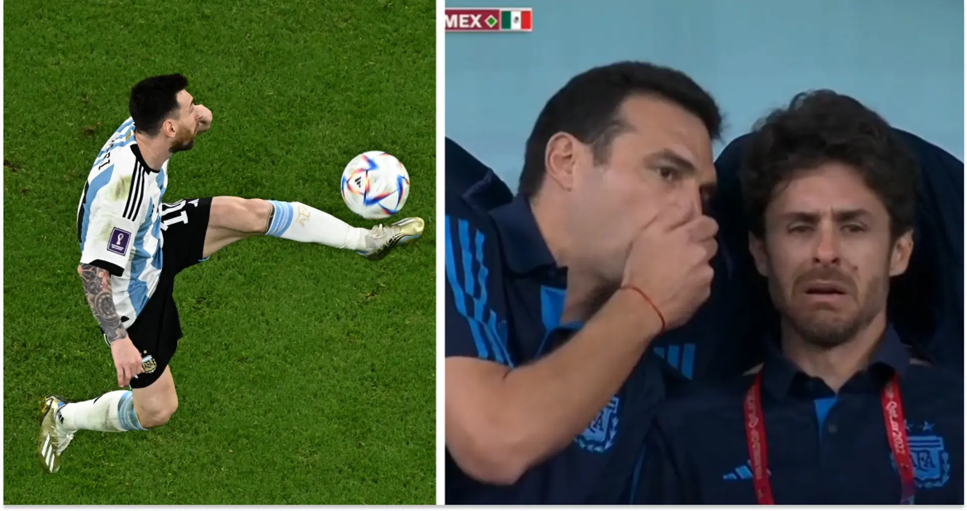 Argentina coach Aimar spotted crying after Messi goal - he's one of Leo idols
