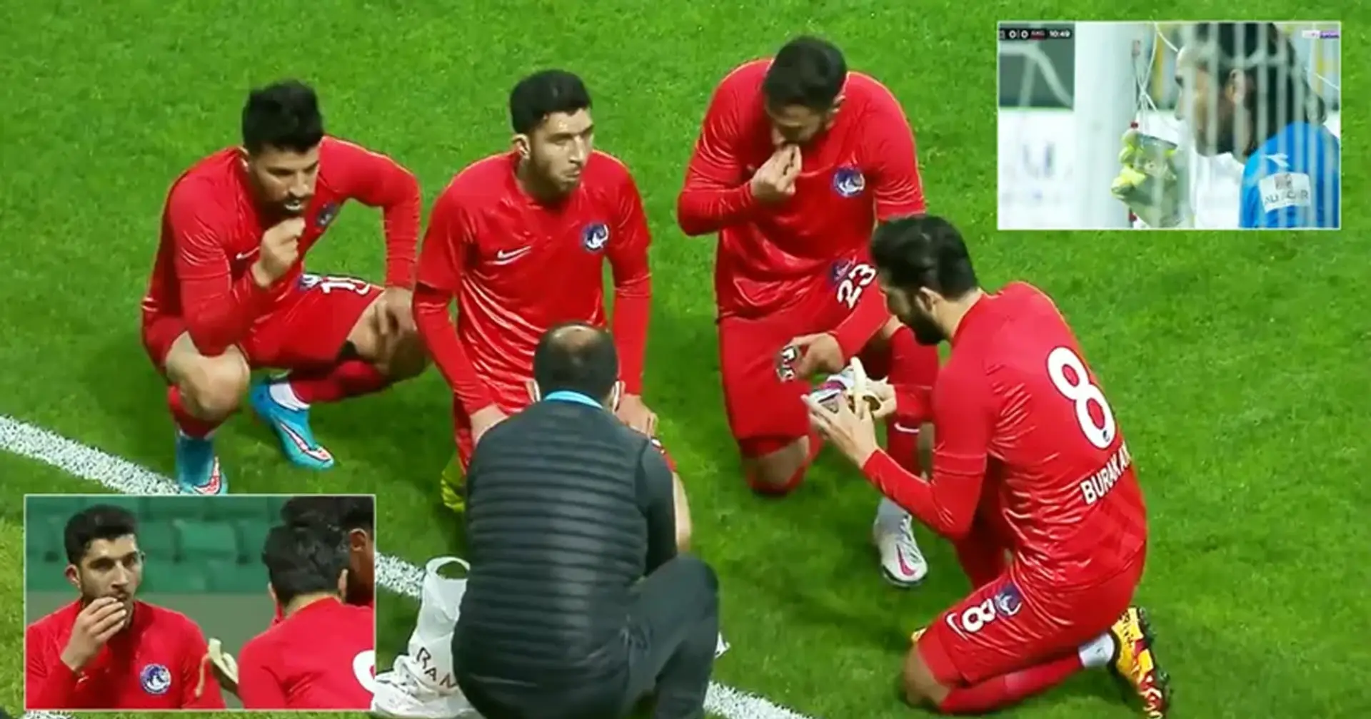 El partido de fútbol en Turquía se detuvo para que los jugadores pudieran hacer su ayuno de Ramadán - video se vuelve viral
