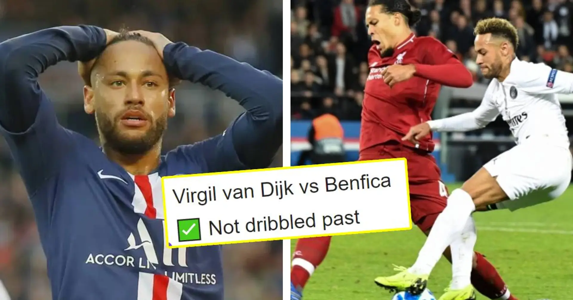 Aucune fois dribblé - la stat de Van Dijk énerve un fan du PSG! Un moment choquant impliquant Neymar refait surface