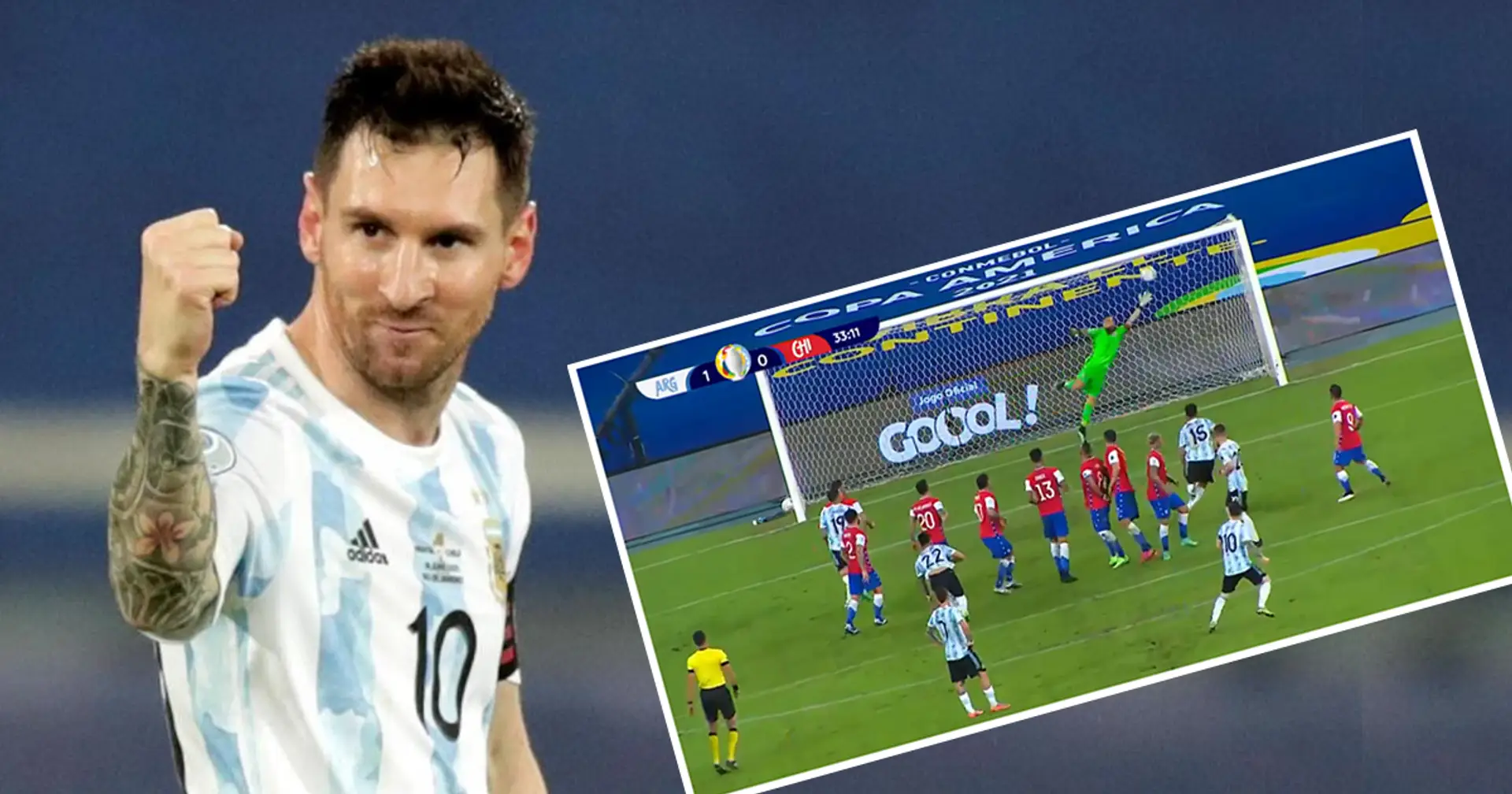 Messi marca un golazo de tiro libre en el debut con empate de Argentina en la Copa América
